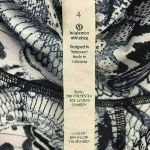 Lululemon Highest Times Pant Wanderlust Mosaic Mesh Blue and White, Size 4 - Picture 3 of 6